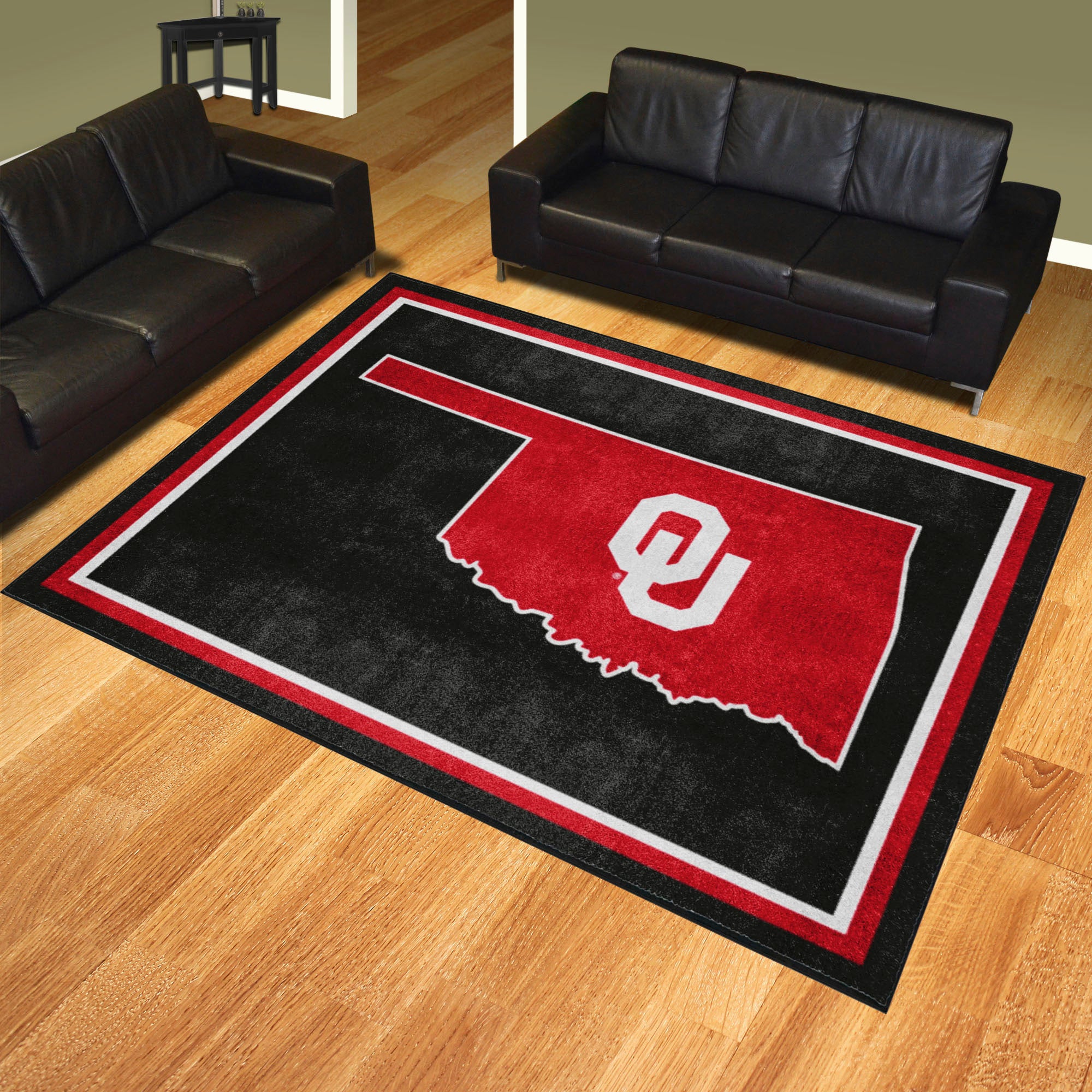 Oklahoma Sooners 8ft. x 10 ft. Plush Area Rug