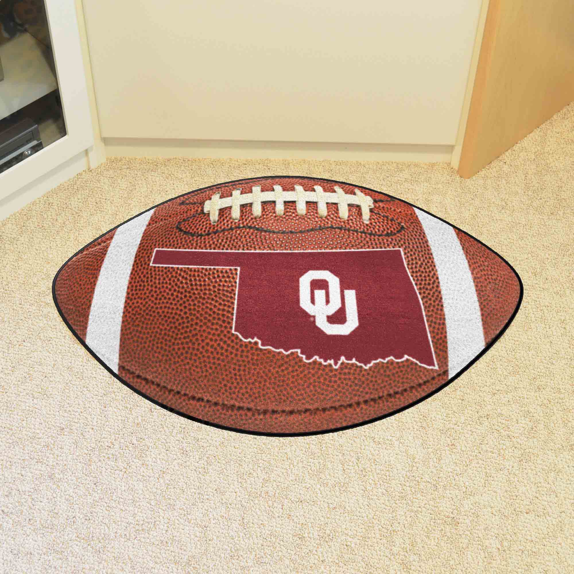 Oklahoma Sooners  Football Rug - 20.5in. x 32.5in.