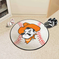 Oklahoma State Cowboys Baseball Rug - 27in. Diameter