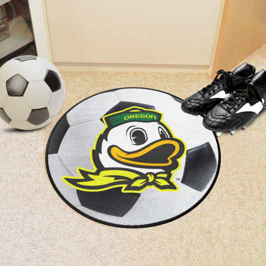 Oregon Ducks Soccer Ball Rug - 27in. Diameter