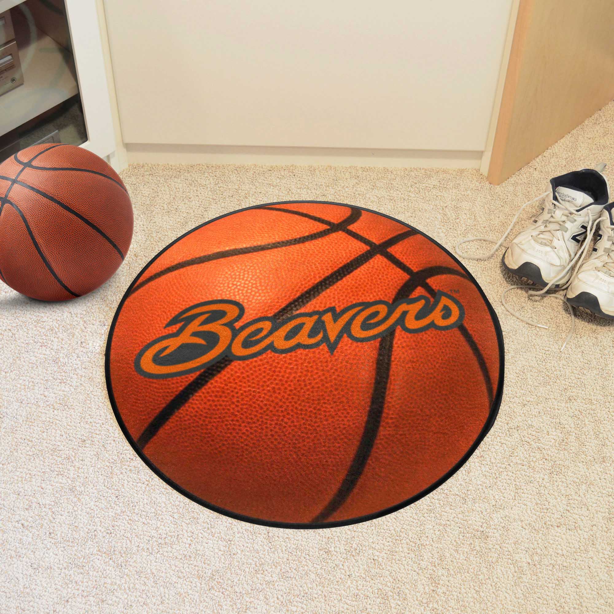 Oregon State Beavers Basketball Rug - 27in. Diameter