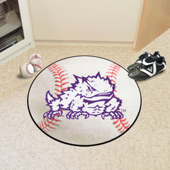 TCU Horned Frogs Baseball Rug - 27in. Diameter