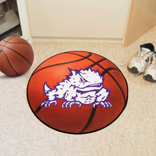 TCU Horned Frogs Basketball Rug - 27in. Diameter