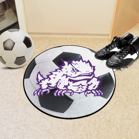 TCU Horned Frogs Soccer Ball Rug - 27in. Diameter