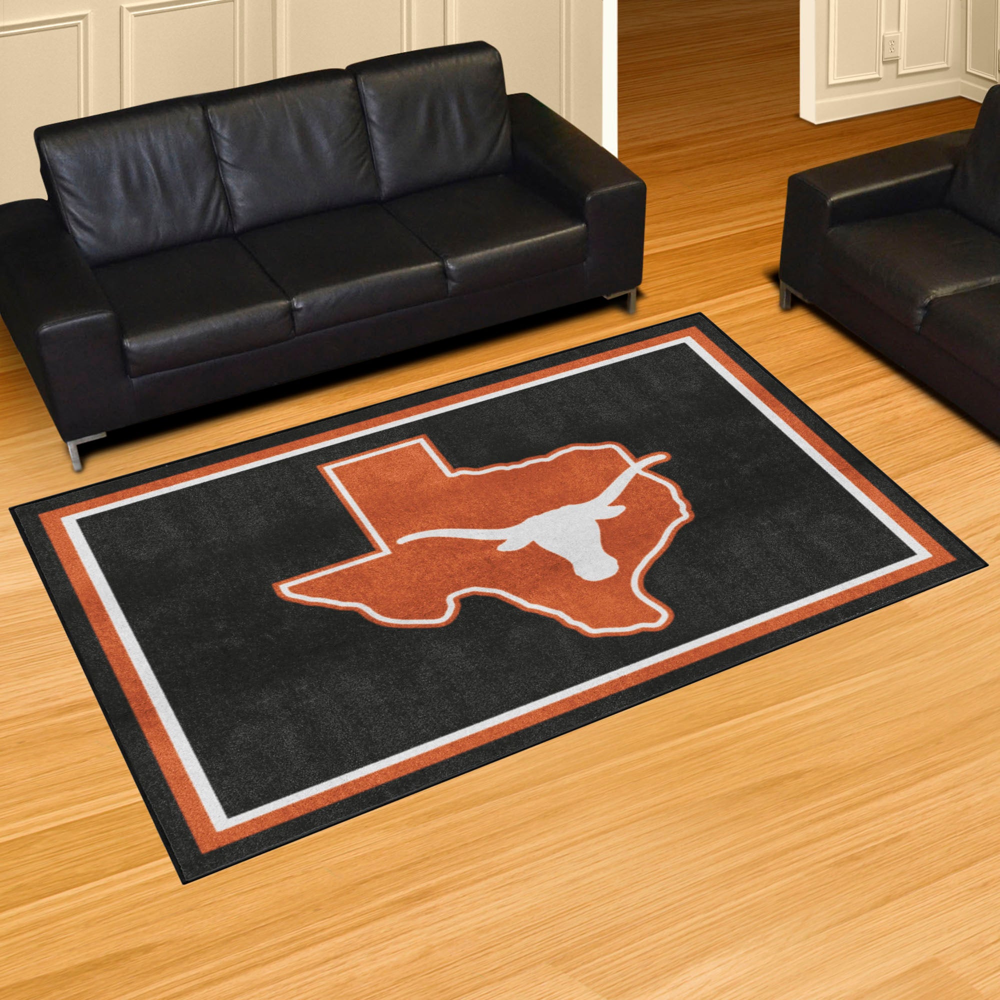 Texas Longhorns 5ft. x 8 ft. Plush Area Rug