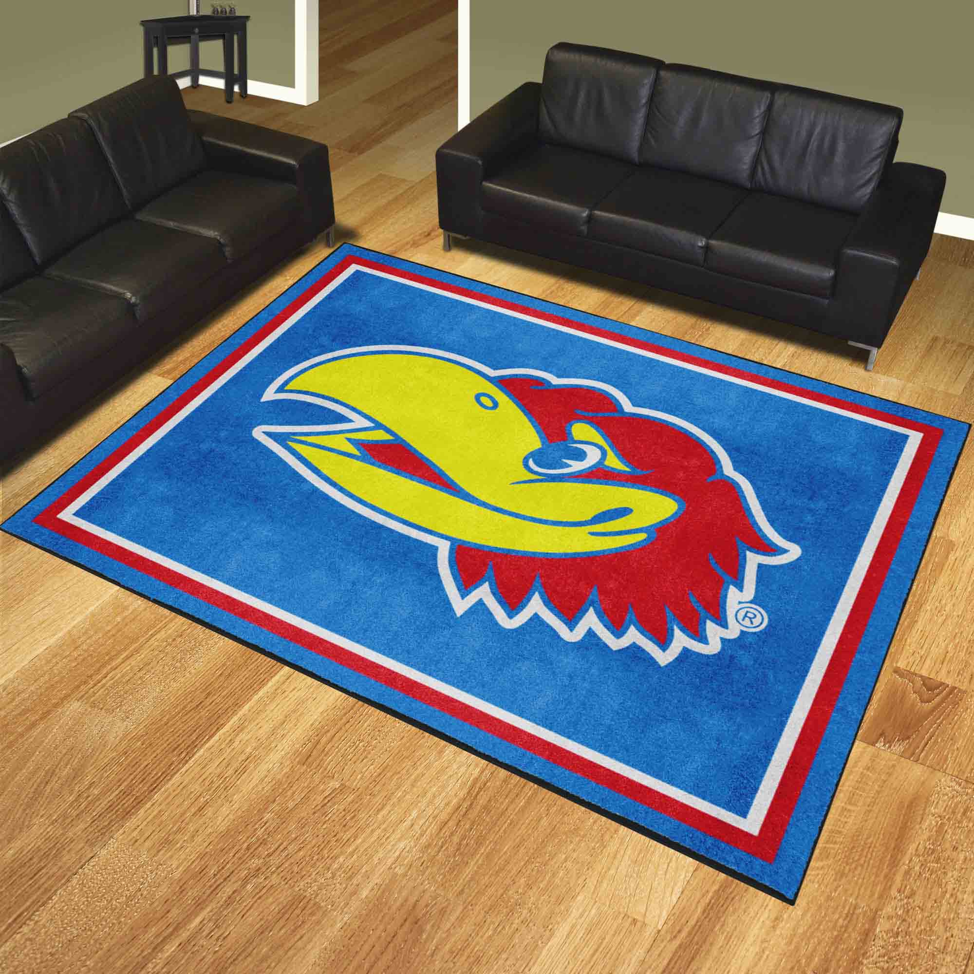 Kansas Jayhawks 8ft. x 10 ft. Plush Area Rug - Kansas