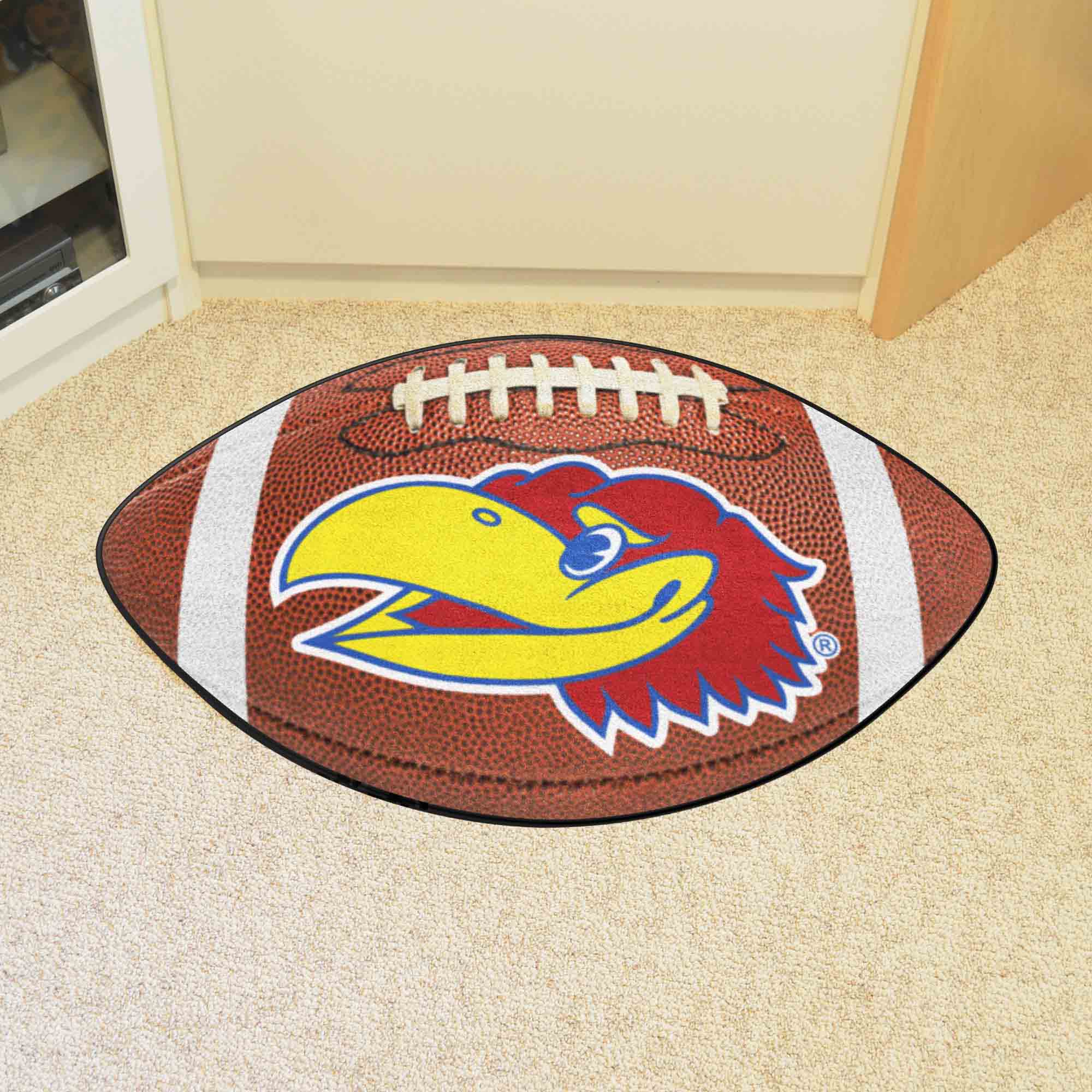 Kansas Jayhawks Football Rug - 20.5in. x 32.5in.