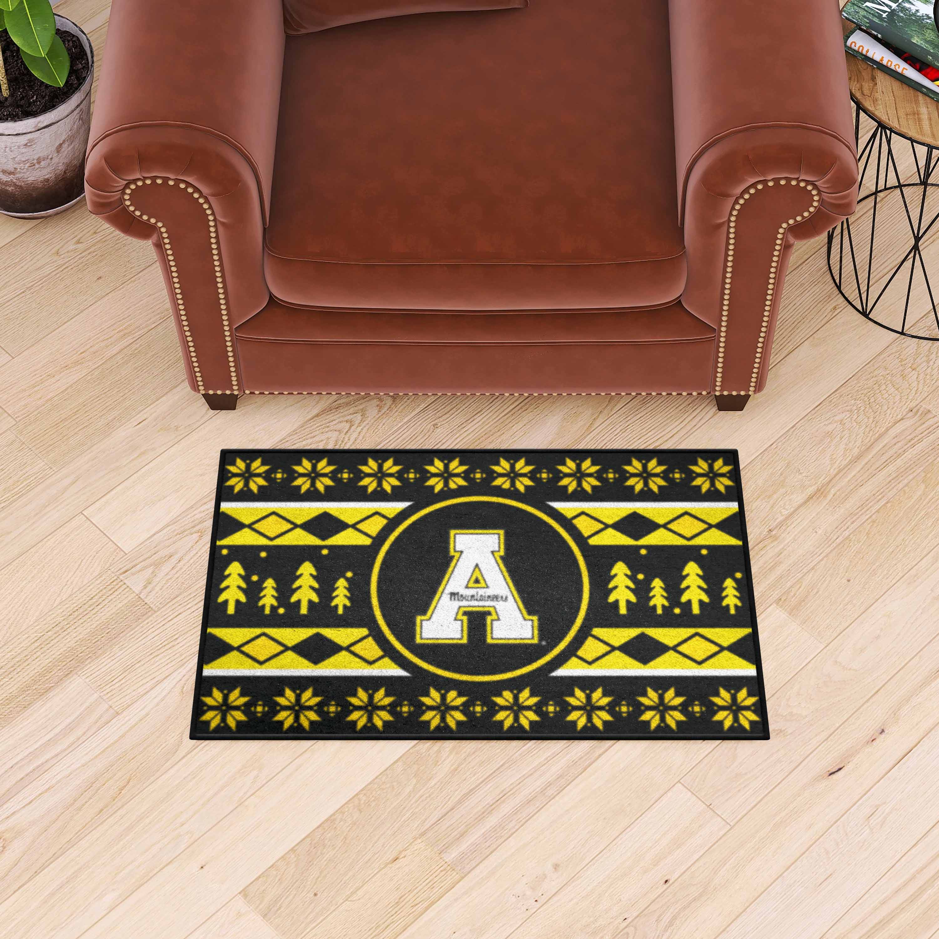 Appalachian State Mountaineers Holiday Sweater Starter Mat Accent Rug - 19in. x 30in.