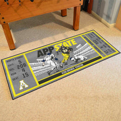 Alfombra de pasillo con boletos de los Appalachian State Mountaineers: 30 x 72 pulgadas.