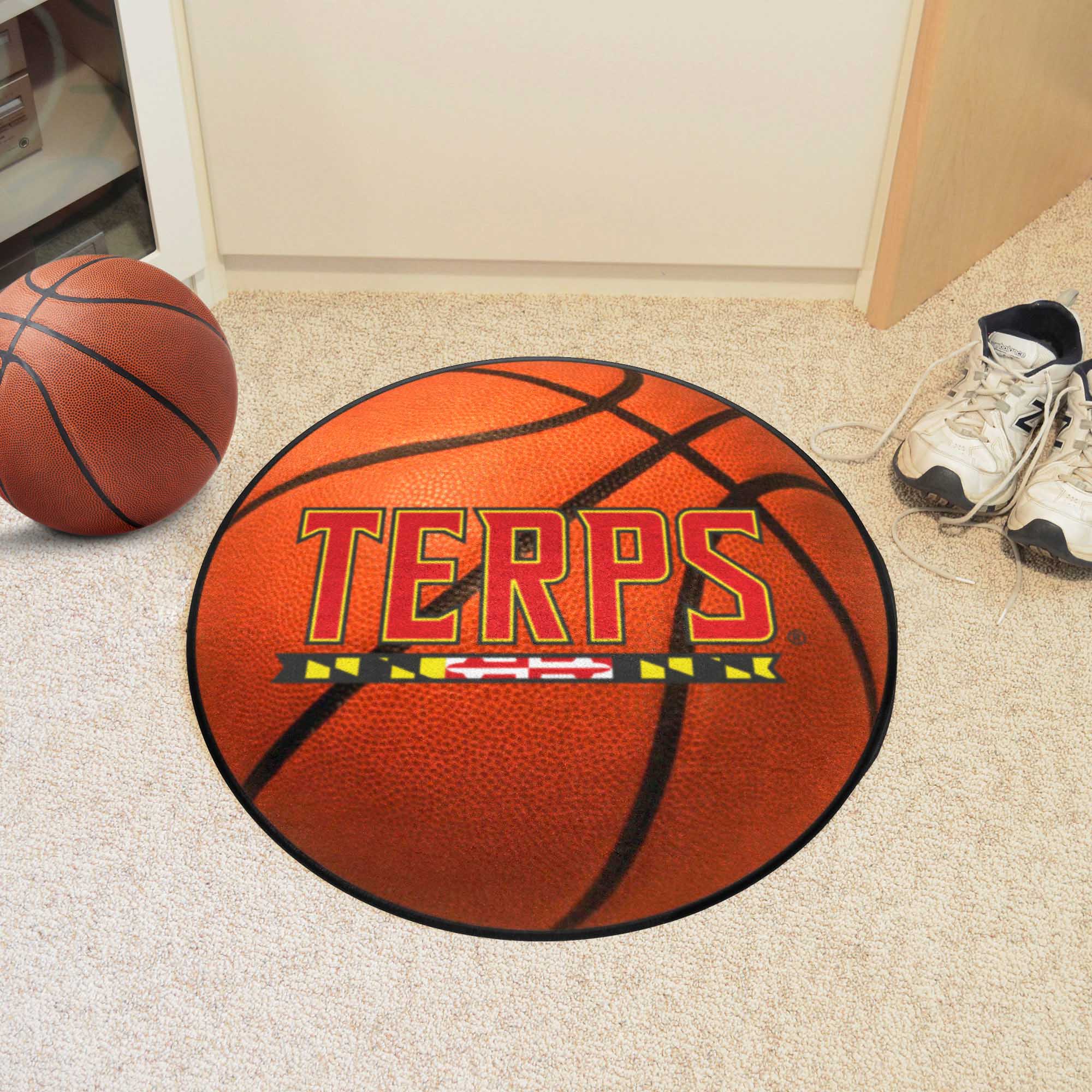 Maryland Terrapins Basketball Rug - 27in. Diameter