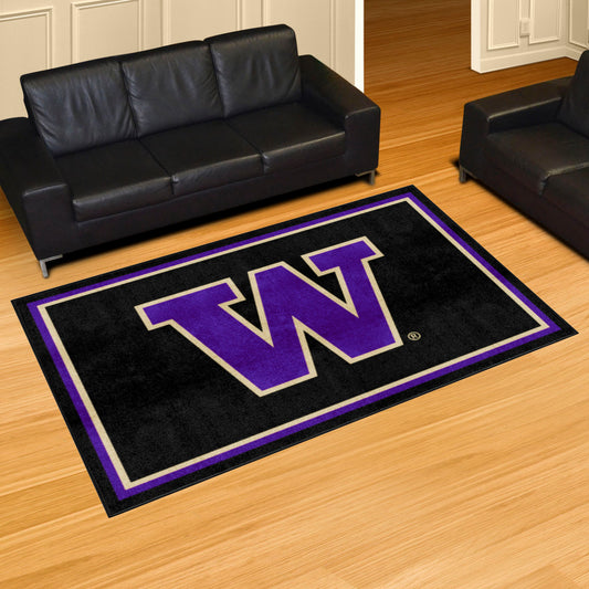 Washington Huskies 5ft. x 8 ft. Plush Area Rug