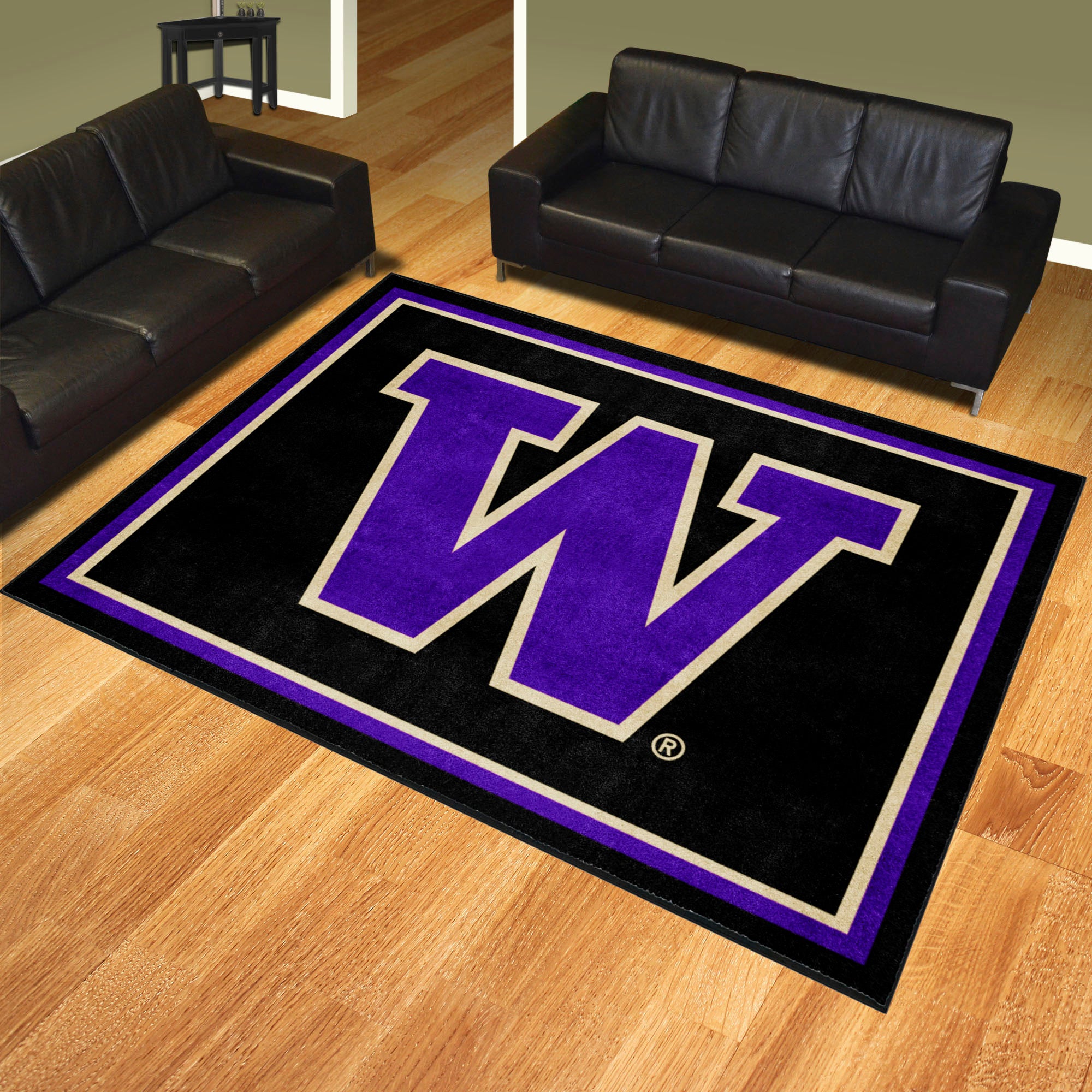 Washington Huskies 8ft. x 10 ft. Plush Area Rug