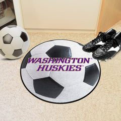 Washington Huskies Soccer Ball Rug - 27in. Diameter