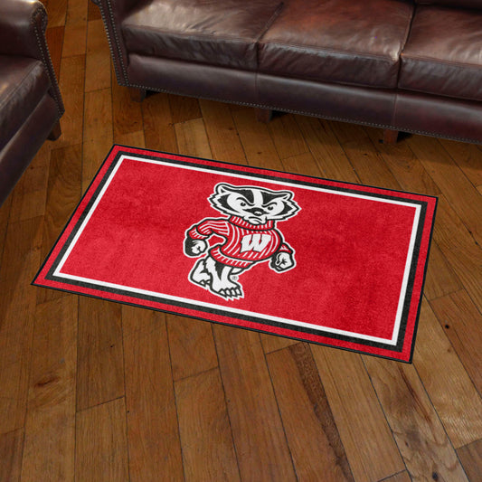 Wisconsin Badgers 3ft. x 5ft. Plush Area Rug