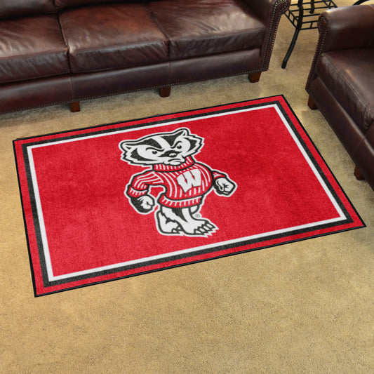 Wisconsin Badgers 4ft. x 6ft. Plush Area Rug