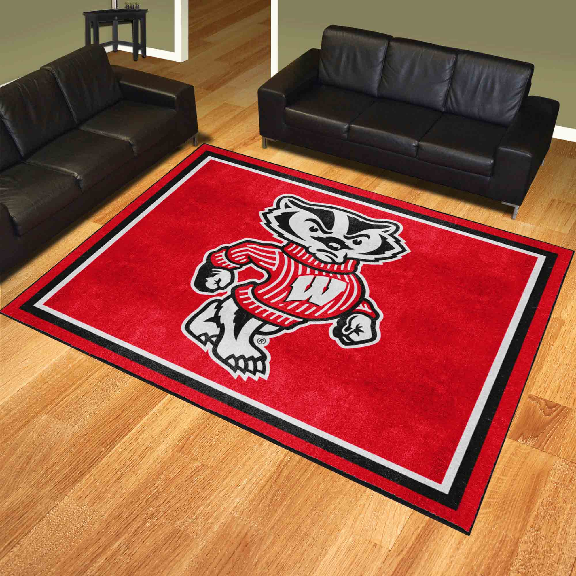 Wisconsin Badgers 8ft. x 10 ft. Plush Area Rug