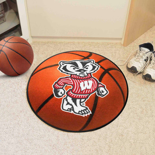 Wisconsin Badgers Basketball Rug - 27in. Diameter