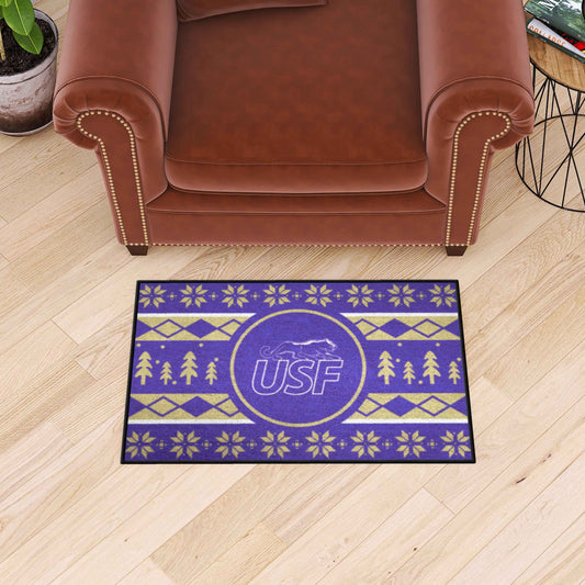 USF Cougars Cougars Holiday Sweater Starter Mat Accent Rug - 19in. x 30in.