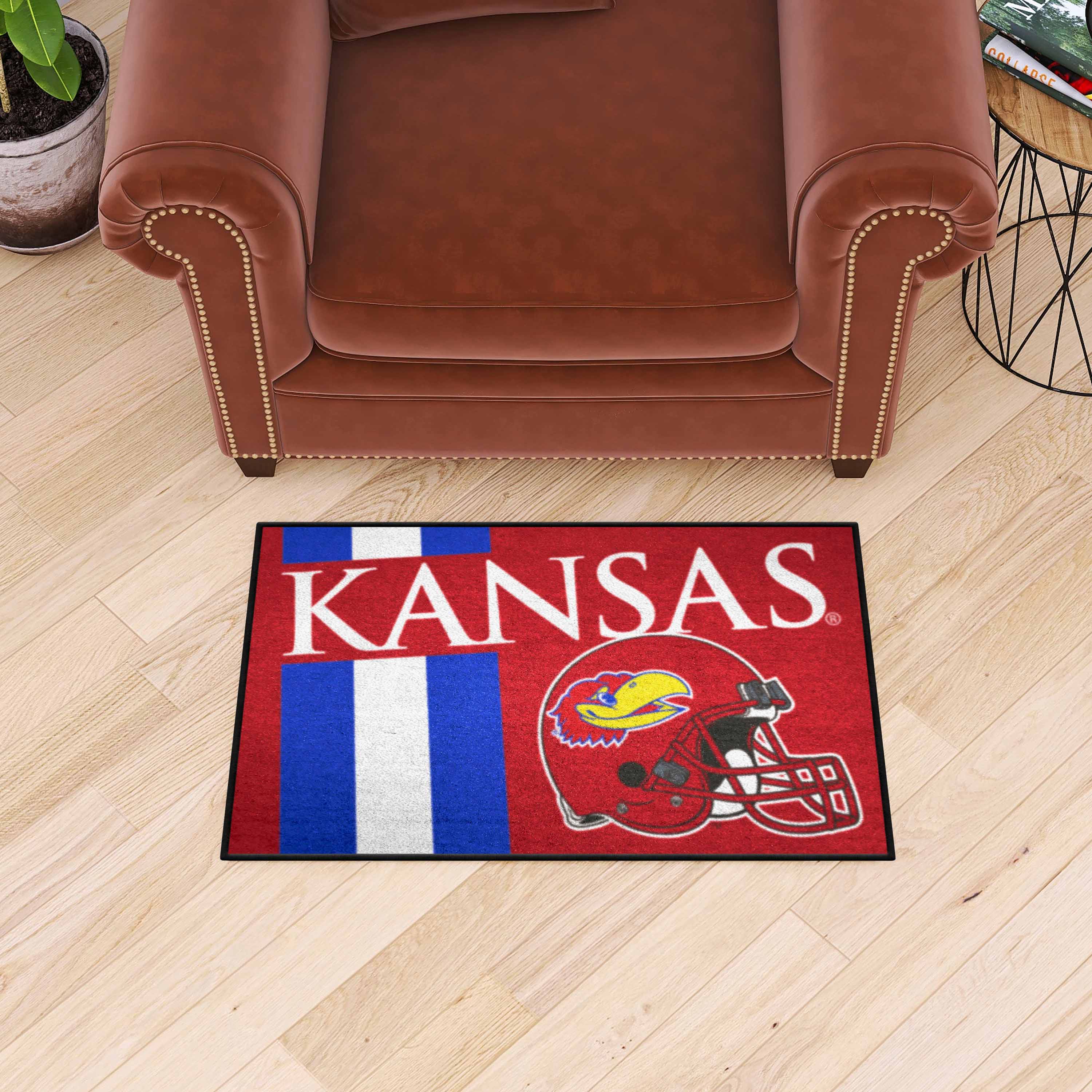 Kansas Jayhawks Starter Mat Accent Rug - 19in. x 30in., Uniform Design