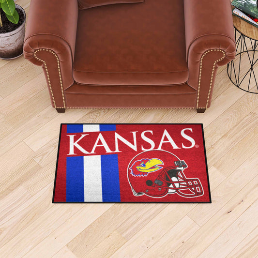 Kansas Jayhawks Starter Mat Accent Rug - 19in. x 30in., Uniform Design