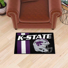 Alfombra decorativa de inicio de Kansas State Wildcats: 19 x 30 pulgadas.