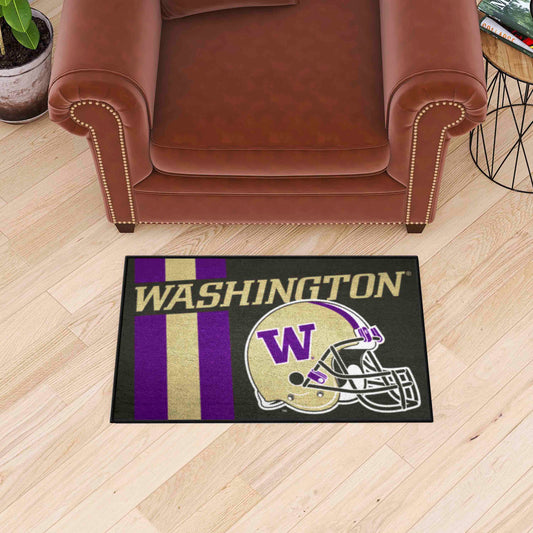 Alfombra decorativa de inicio de Washington Huskies: 19 x 30 pulgadas.