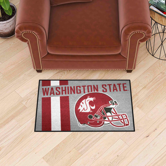 Alfombra decorativa de inicio de Washington State Cougars: 19 x 30 pulgadas.