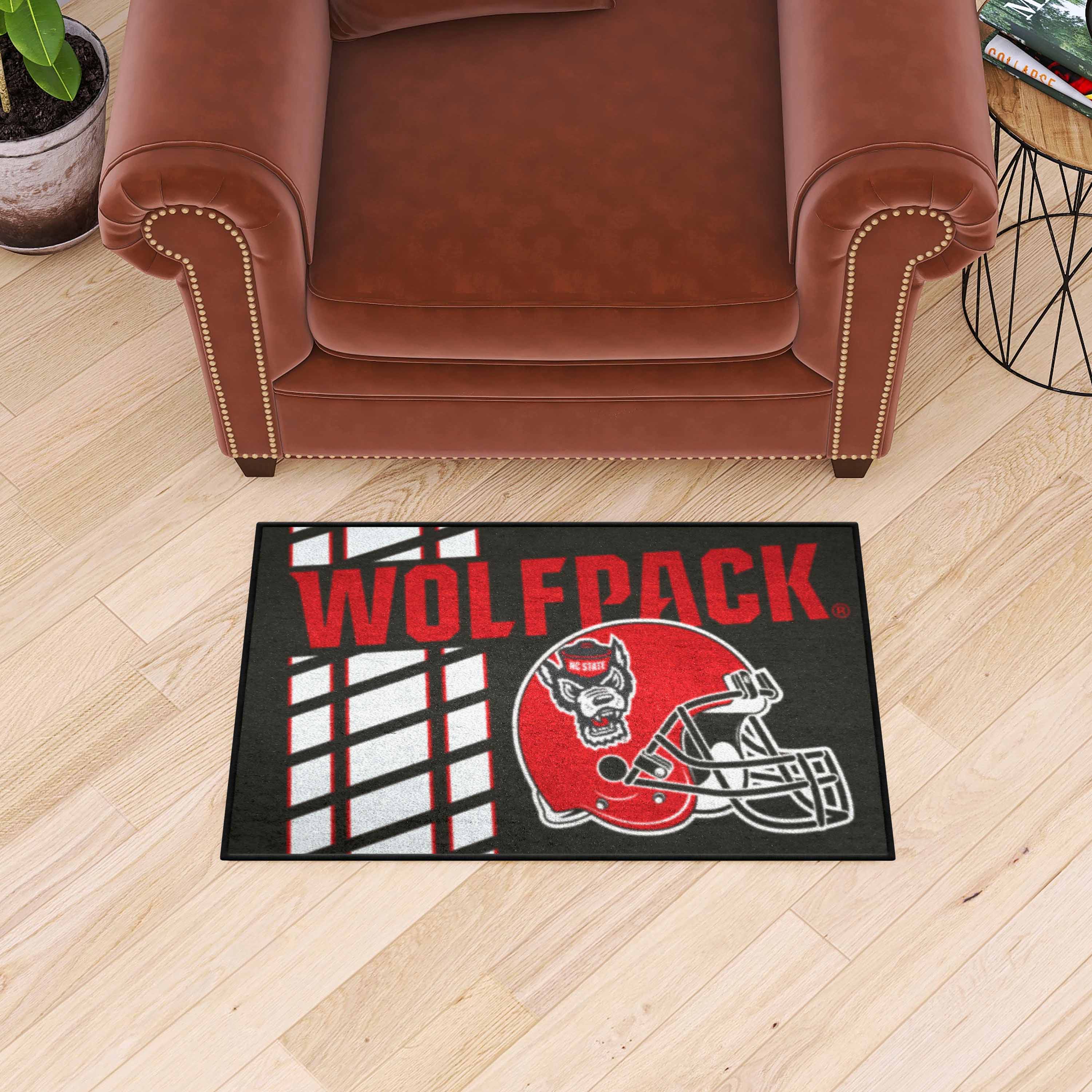 NC State Wolfpack Starter Mat Accent Rug - 19in. x 30in., Uniform Design - NC State