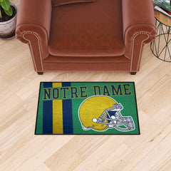 Notre Dame Fighting Irish Starter Mat Accent Rug - 19in. x 30in., Uniform Design