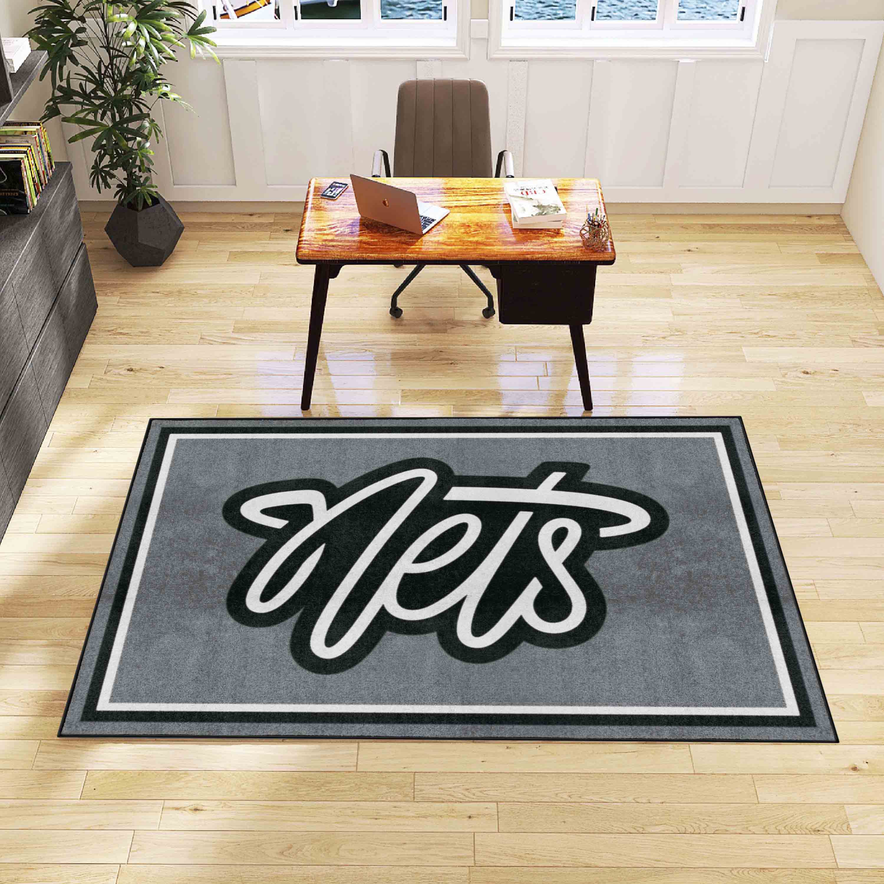 Brooklyn Nets 5ft. x 8 ft. Plush Area Rug - Brooklyn Nets