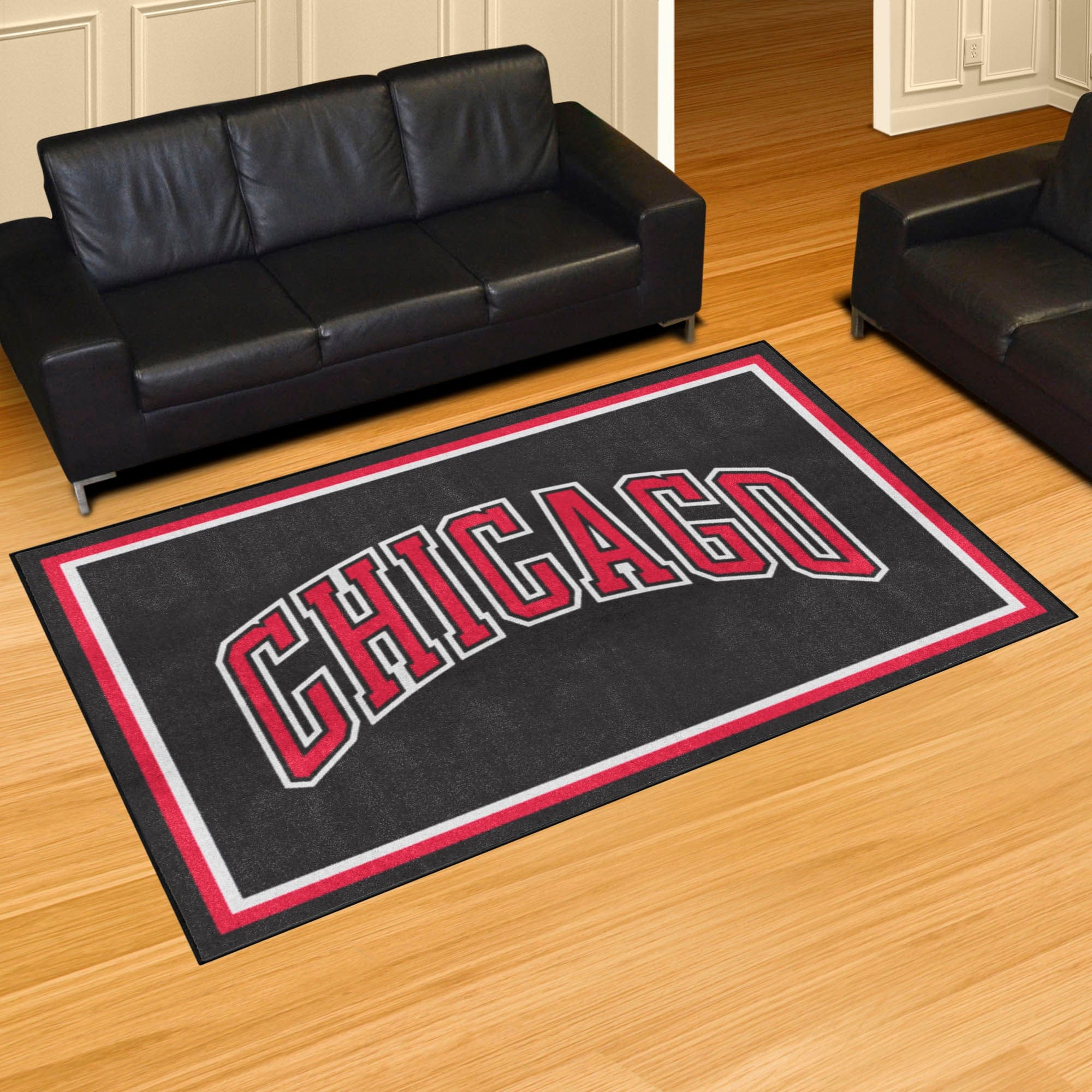 Chicago Bulls 5ft. x 8 ft. Plush Area Rug - Chicago Bulls