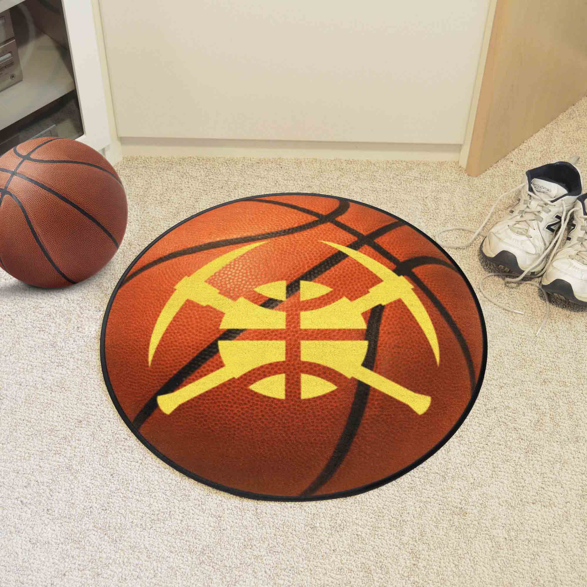 Denver Nuggets Basketball Rug - 27in. Diameter