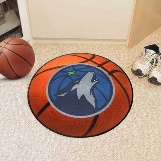 Minnesota Timberwolves Basketball Rug - 27in. Diameter