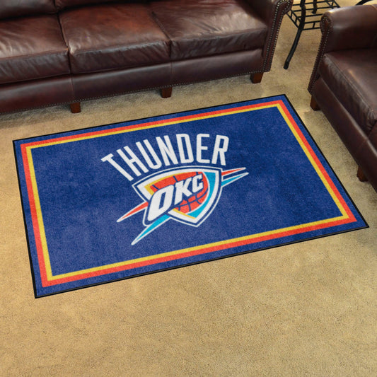 Oklahoma City Thunder 4ft. x 6ft. Plush Area Rug