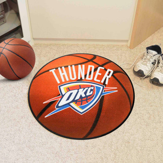 Oklahoma City Thunder Basketball Rug - 27in. Diameter