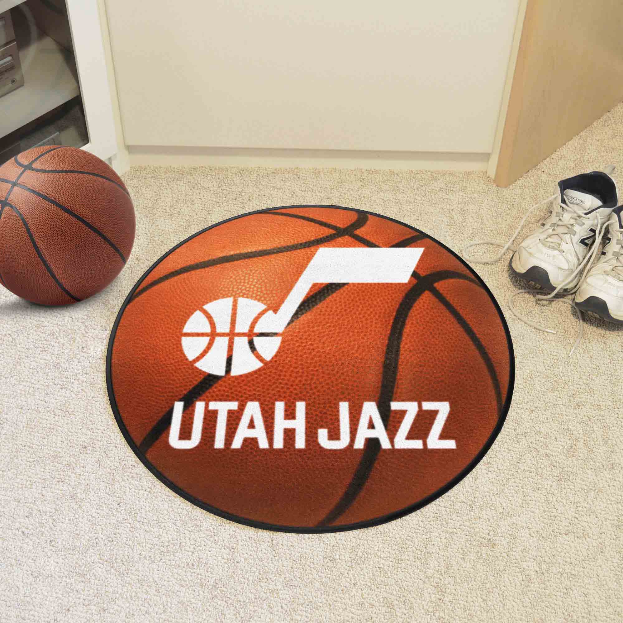 Utah Jazz Basketball Rug - 27in. Diameter