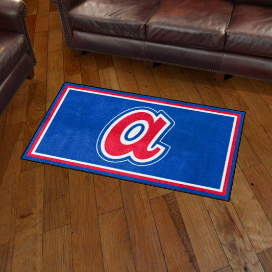 Boston Braves 3ft. x 5ft. Plush Area Rug - Retro Collection - Boston Braves