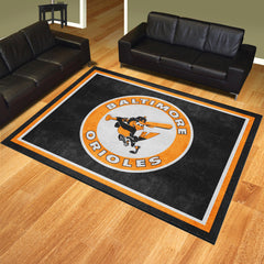 Baltimore Orioles 8ft. x 10 ft. Plush Area Rug - Retro Collection