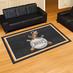 Baltimore Orioles 5ft. x 8 ft. Plush Area Rug - Retro Collection - Baltimore Orioles