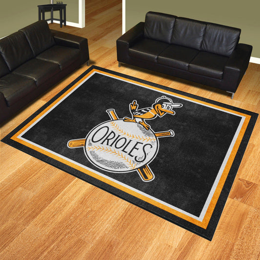 Baltimore Orioles 8ft. x 10 ft. Plush Area Rug - Retro Collection