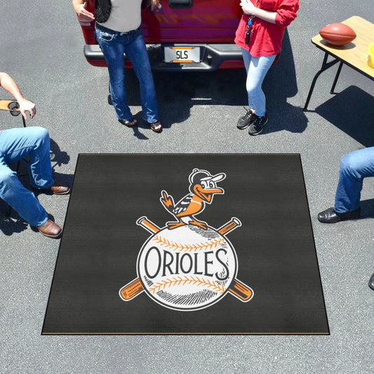 Baltimore Orioles Tailgater Rug - 5ft. x 6ft. - Retro Collection - Baltimore Orioles