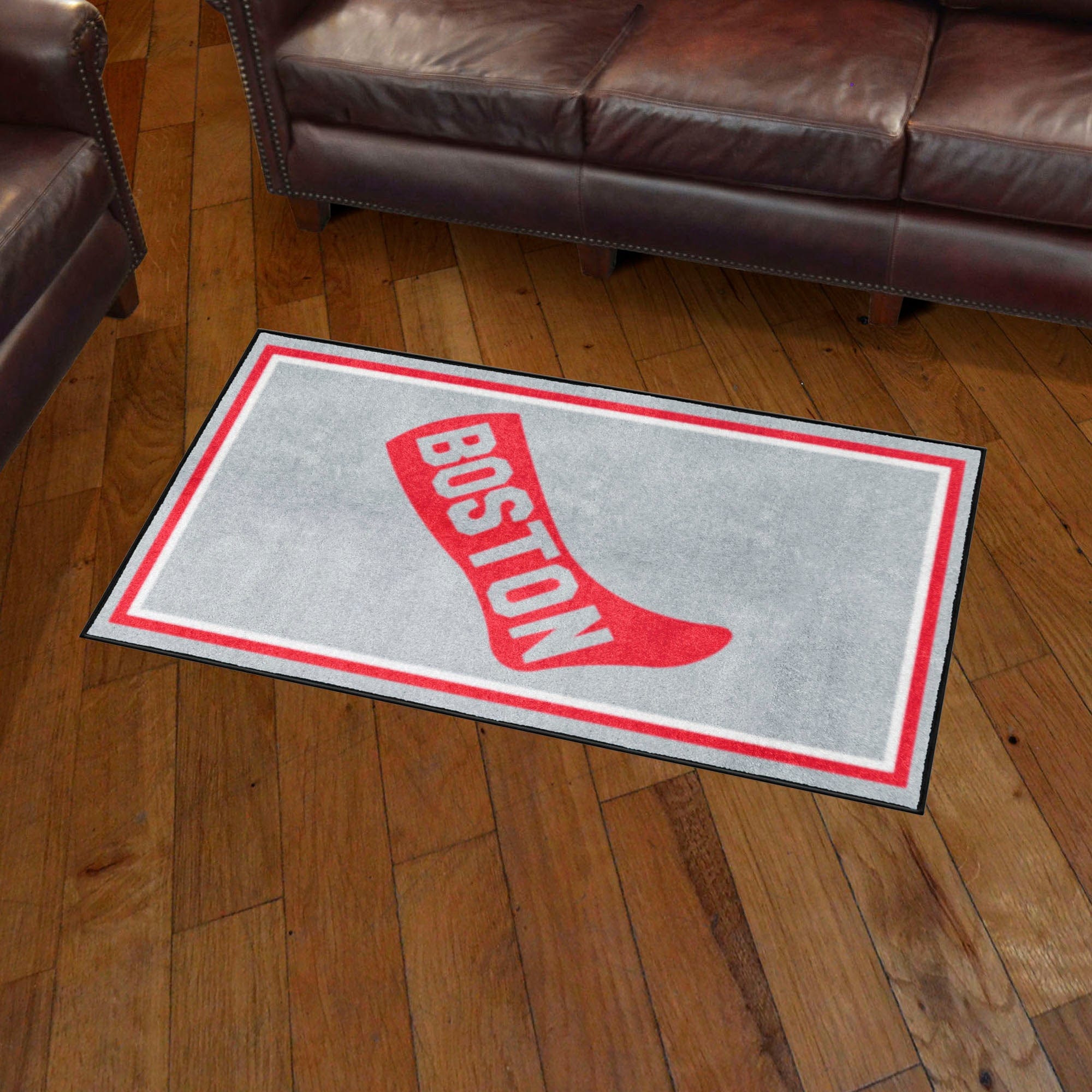 Boston Red Sox 3ft. x 5ft. Plush Area Rug - Retro Collection - Boston Red Sox