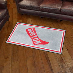 Boston Red Sox 3ft. x 5ft. Plush Area Rug - Retro Collection - Boston Red Sox