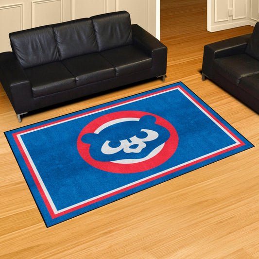 Chicago Cubs 5ft. x 8 ft. Plush Area Rug - Retro Collection - Chicago Cubs