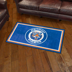 Alfombra de felpa de 3 pies x 5 pies de los Detroit Tigers - Colección Retro