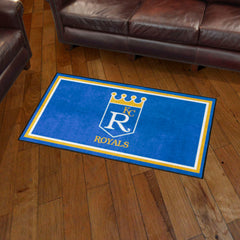 Alfombra de felpa de 3 pies x 5 pies de los Kansas City Royals - Colección Retro