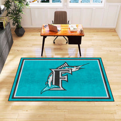 Florida Marlins 5ft. x 8 ft. Plush Area Rug - Retro Collection