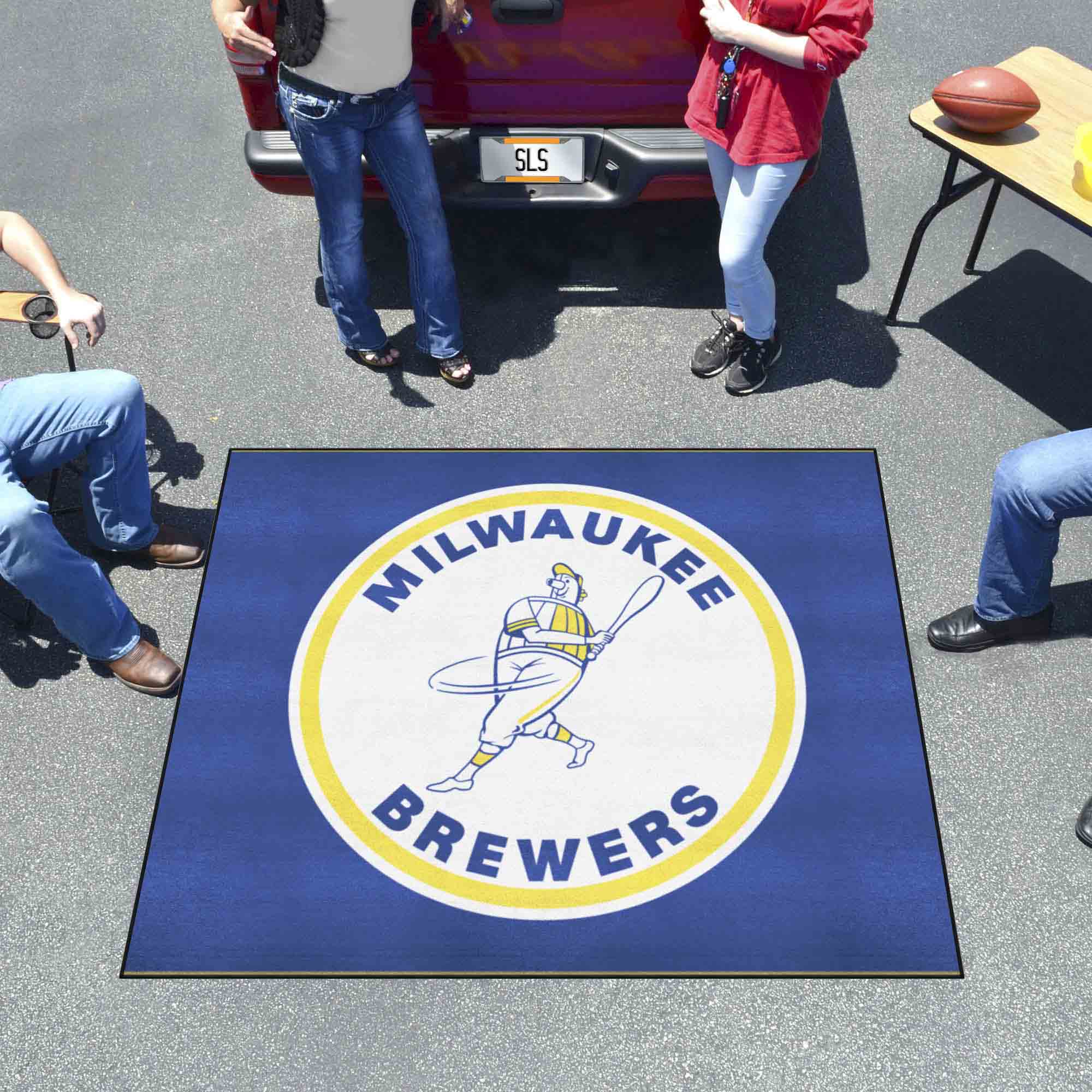 Milwaukee Brewers Tailgater Rug - 5ft. x 6ft. - Retro Collection - Milwaukee Brewers