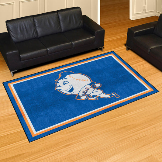 New York Mets 5ft. x 8 ft. Plush Area Rug - Retro Collection