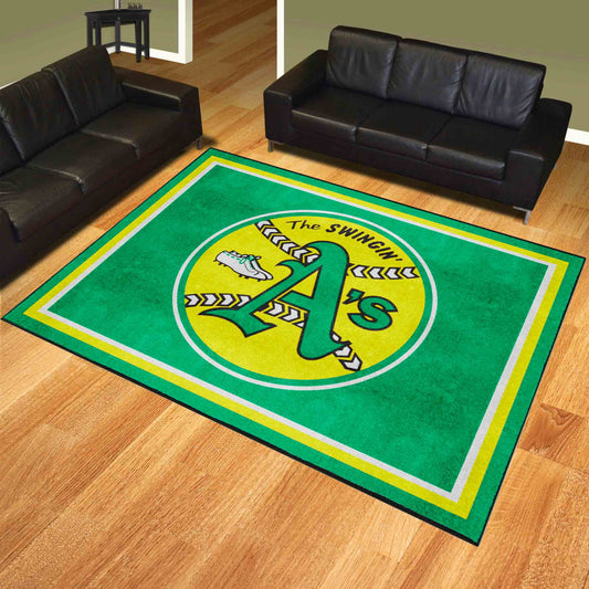 Oakland Athletics 8ft. x 10 ft. Plush Area Rug - Retro Collection - Oakland Athletics